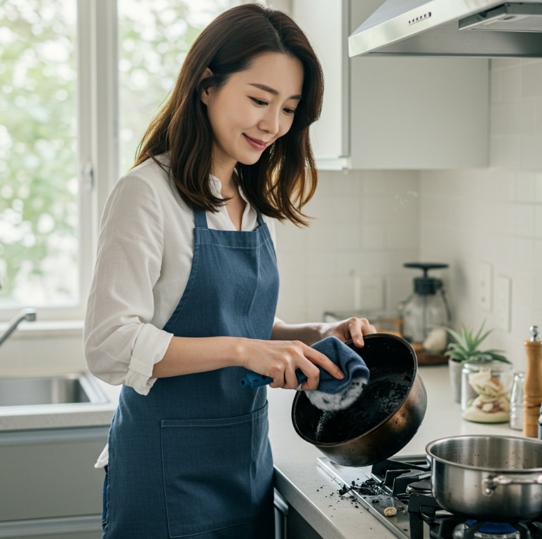냄비 탄 자국 제거 빠르게 하는 방법