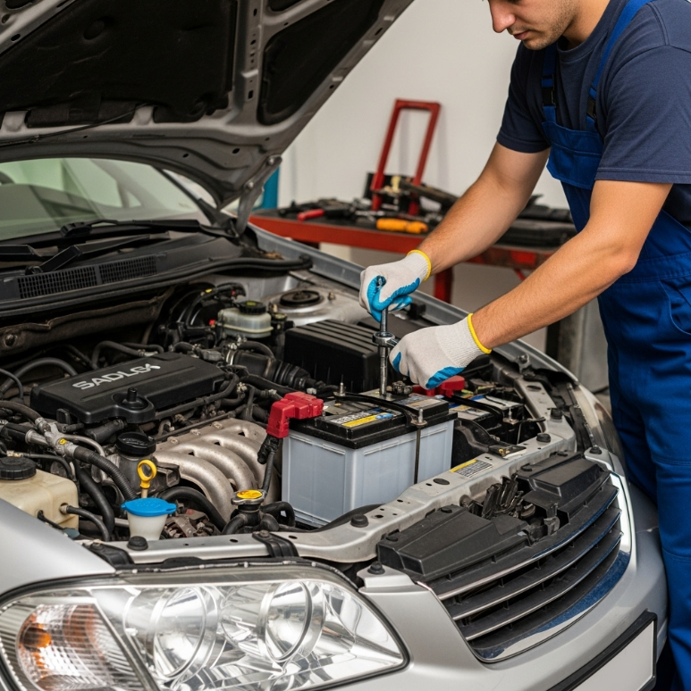 자동차 배터리 교체