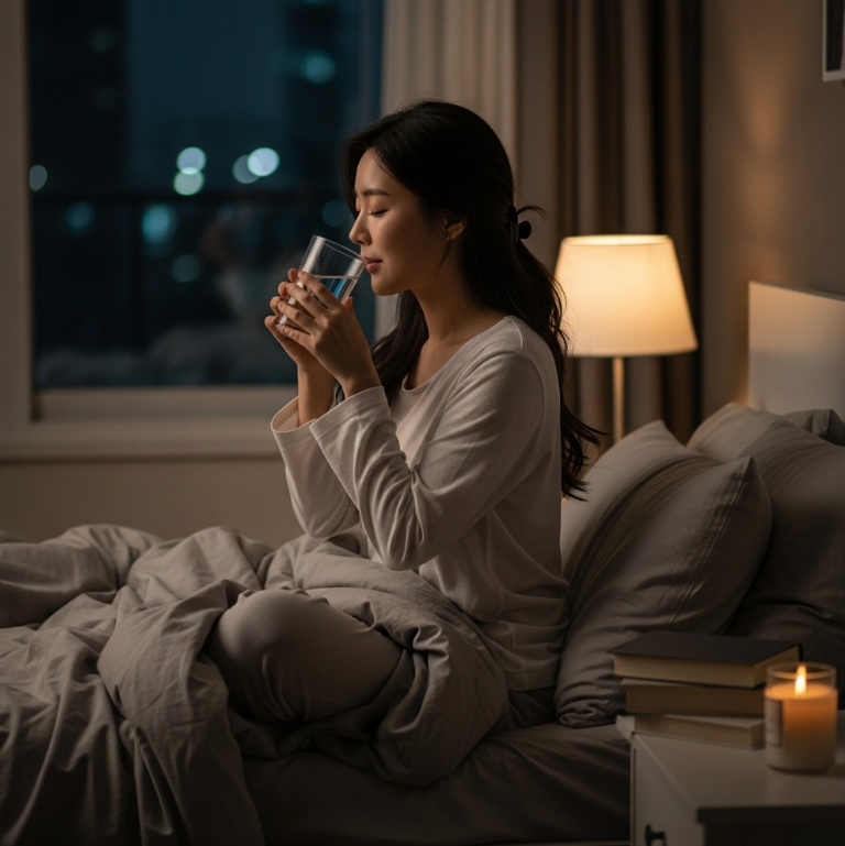 잠자기 전 물을 많이 마시면 부종이 생길까?