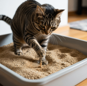 반려묘가 화장실 모래를 파지 않는 이유는 스트레스일까?