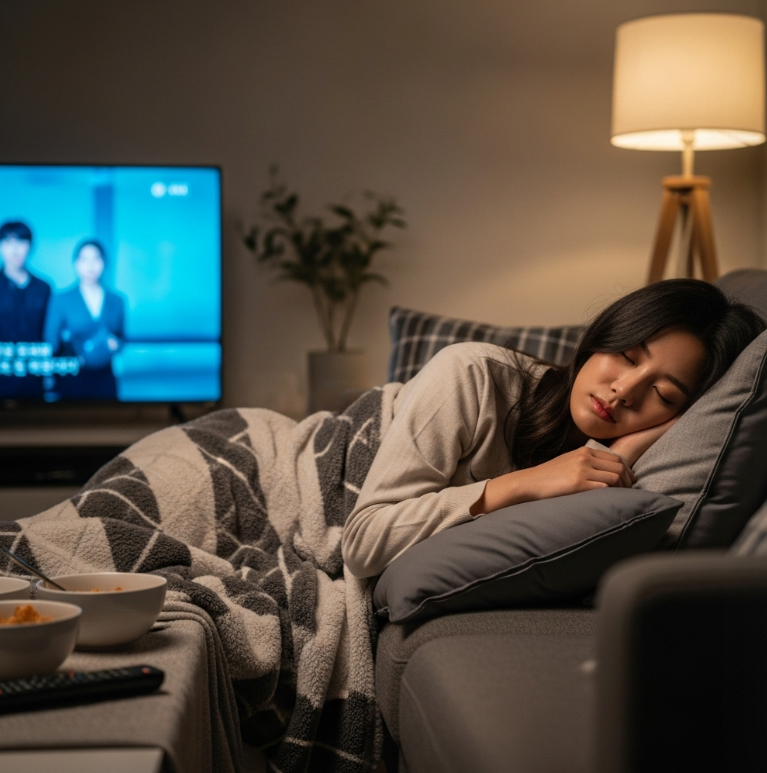 잠들기 전에 TV를 켜놓고 자면 숙면에 방해가 될까?