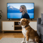 강아지가 TV를 유심히 보는 이유는 뭘까?