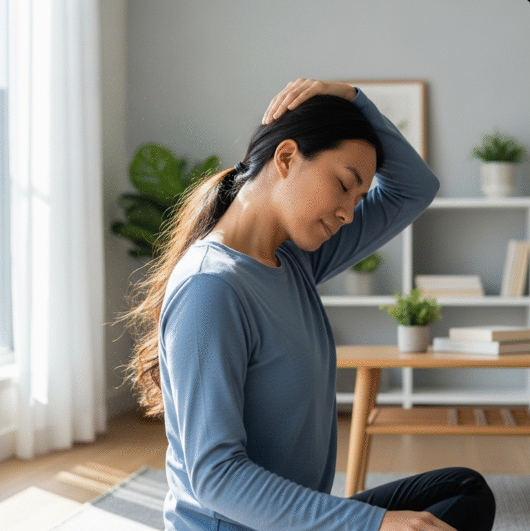 집에서 간단히 하는 목 스트레칭