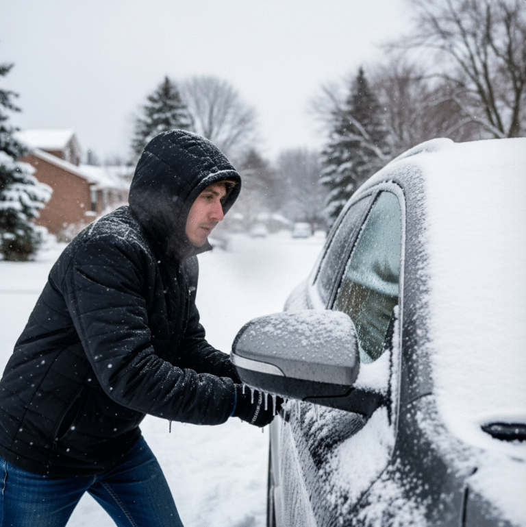차 문이 얼었을 때 안전하게 여는 방법은?