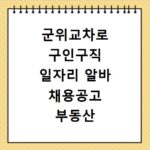군위교차로 구인구직 일자리 알바 채용공고 부동산 구인광고 신문보기