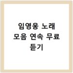 임영웅 노래 모음 연속 무료 듣기