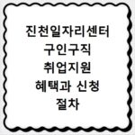진천일자리센터 구인구직 취업지원 혜택과 신청 절차 안내