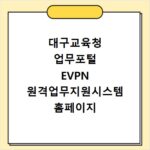 대구교육청 업무포털 EVPN 원격업무지원시스템 홈페이지 바로가기