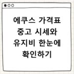 에쿠스 가격표 중고 시세와 유지비 한눈에 확인하기