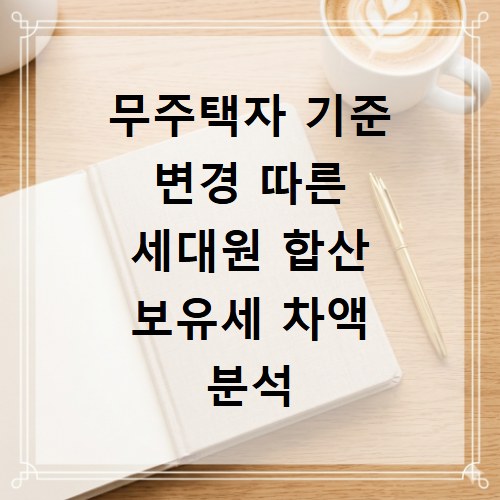 무주택자 기준 변경 따른 세대원 합산 보유세 차액 분석