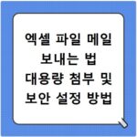 엑셀 파일 메일 보내는 법 대용량 첨부 및 보안 설정 방법