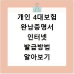 개인 4대보험 완납증명서 인터넷 발급방법 알아보기