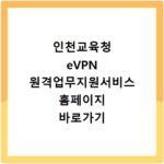 인천교육청 eVPN 원격업무지원서비스 홈페이지 바로가기 https://evpn.ice.go.kr