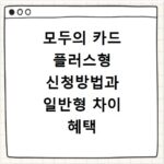 모두의 카드 플러스형 신청방법과 일반형 차이 혜택 비교하기