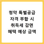 청약 특별공급 자격 부합 시 취득세 감면 혜택 예상 금액