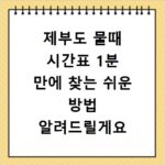 제부도 물때 시간표 1분 만에 찾는 쉬운 방법 알려드릴게요