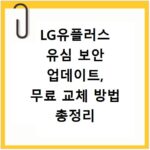 LG유플러스 유심 보안 업데이트, 무료 교체 방법 총정리