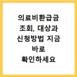의료비환급금 조회, 대상과 신청방법 지금 바로 확인하세요