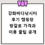강화바다낚시터 후기 캠핑장 방갈로 가격과 이용 꿀팁 공개