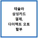 테슬라 삼성카드 결제, 다이렉트 오토 할부 캐시백 혜택 총정리